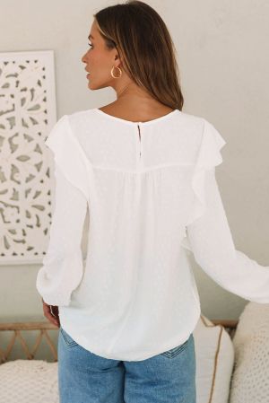White Blooming Lace Off The Shoulder Top