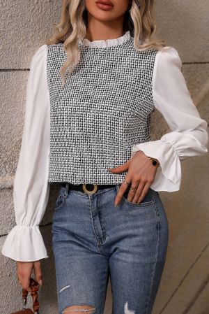 Дамска елегантна блуза с дълъг ръкав