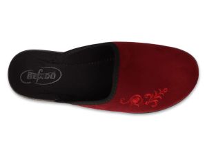 BEFADO Полски домашни дамски чехли на анатомична платформа, червени
