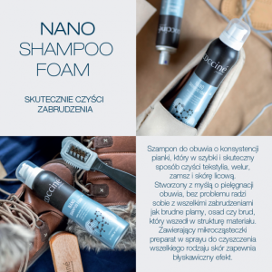 Универсална почистваща пяна за обувки Cocciné Nano Shampoo, 150 ml