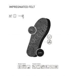   Coccinè Impregnated felt Big Foot №47-50 Стелки от импрегниран филц, с изрязване 
