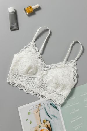 White Sunrise to Sunset Lace Bra