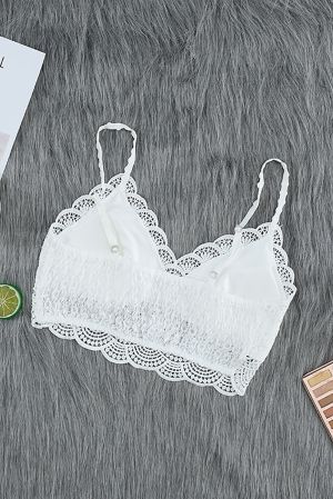 White Sunrise to Sunset Lace Bra