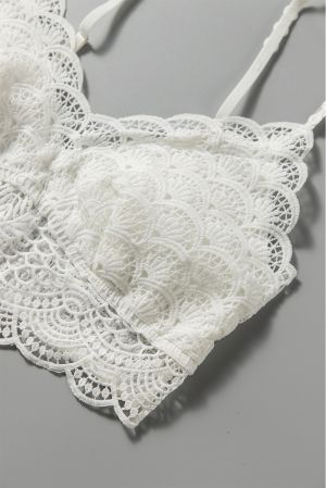 White Sunrise to Sunset Lace Bra