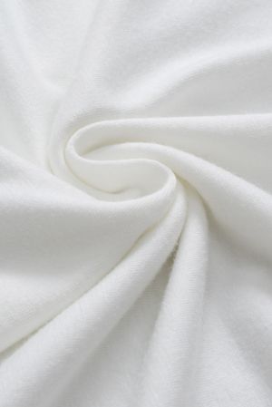 Дамска блуза в бяло с къси ръкави с бродерия