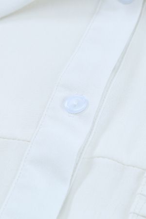 Дамска риза в бяло с дълъг ръкав