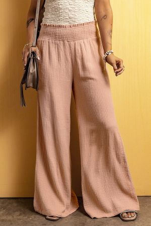 Дамски панталон в розово, 100% памук
